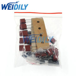 50PCS Square Rectangle Fuse Kit Slow Blow T1A T3.15A T4A T5A T6.3A 250V SS-5 2Pin Fuse Assortment Kit 5Kinds Each 10PCS