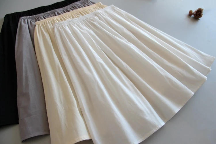 Description Picture 6 of itemCotton lining skirt anti stati transparent half length underskirt for dress bottom safety skirt Hanfu petticoat thin half slip