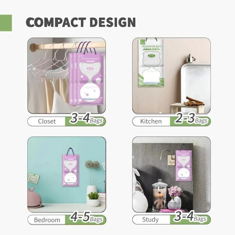 Description Picture 6 of item6/12Pcs Moisture Absorption Anti-mold Desiccant Bag Household Hanging Moisture Absorbent Bag Closet Wardrobe Dehumidifier