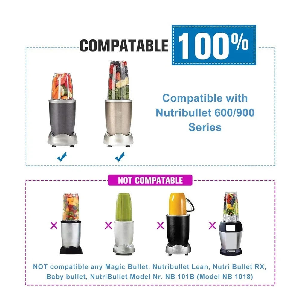 Description Picture 4 of item2 Pack Gray Gasket Replacement Parts Compatible with NutriBullet 600W 900W Blenders NB-101B NB-101S NB-201