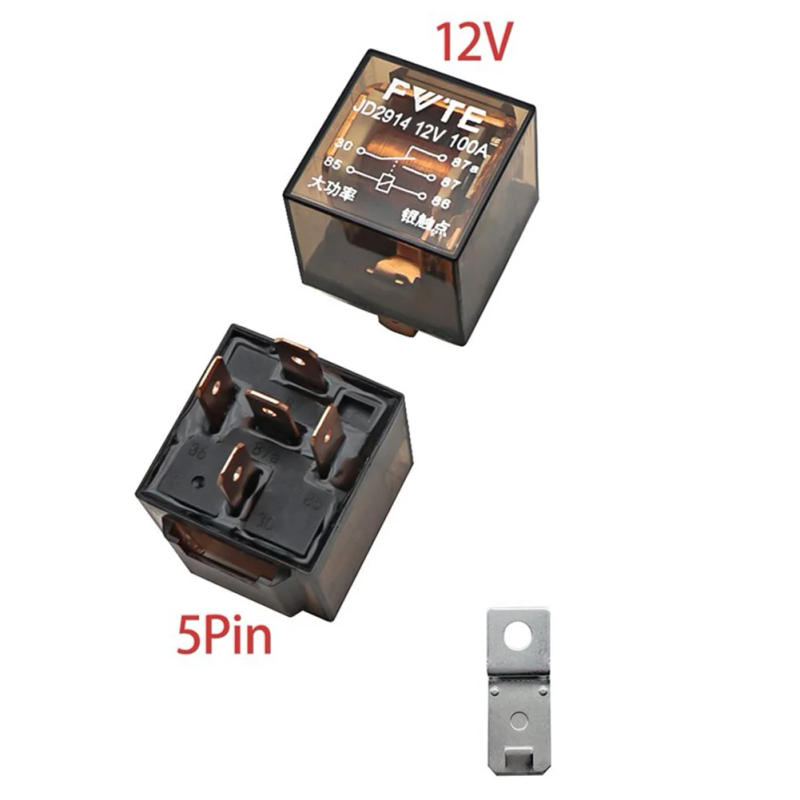 Description Picture 2 of itemWaterproof Car Relay DC 12V 24V 100A 5-pin SPDT Control Device Relay Switch Electrical Equipment Power Tools Accessories