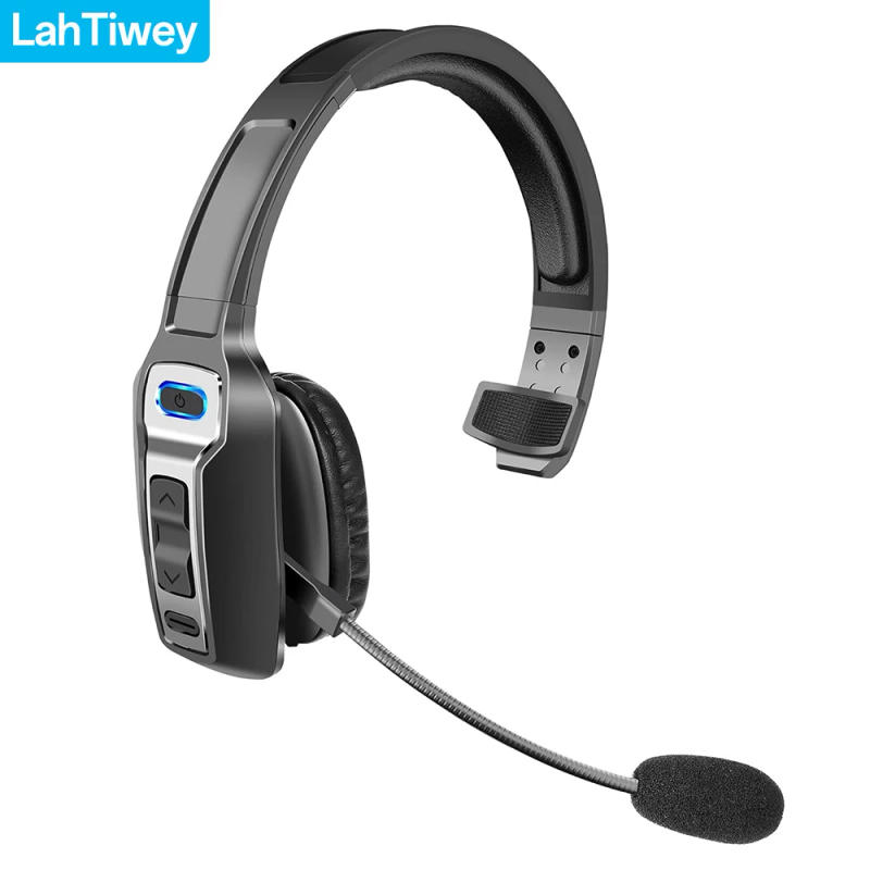 Description Picture 2 of itemBluetooth Headset with Microphone, Trucker Bluetooth Headset with AI Noise Cancelling & Mute Button, Wireless On-Ear Headphones
