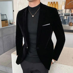 New Men's Suit Jacket British Version of Casual Slim Handsome Comfortable Canary Suit Fashion Trend Coat Men