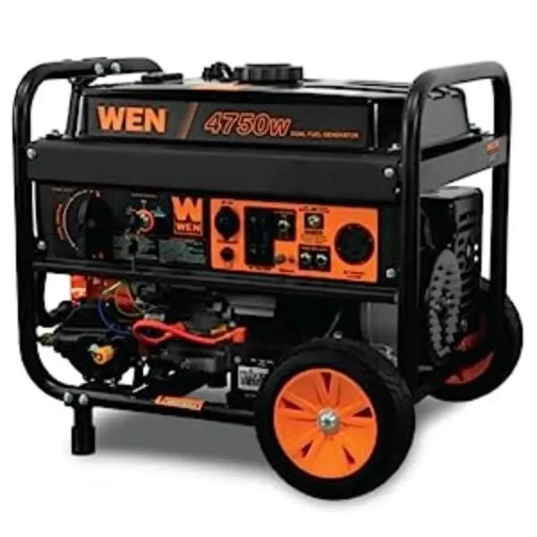 Description Picture 3 of itemWEN DF475T Dual Fuel 120V/240V Portable Generator with Electric Start Transfer Switch Ready, 4750-Watt