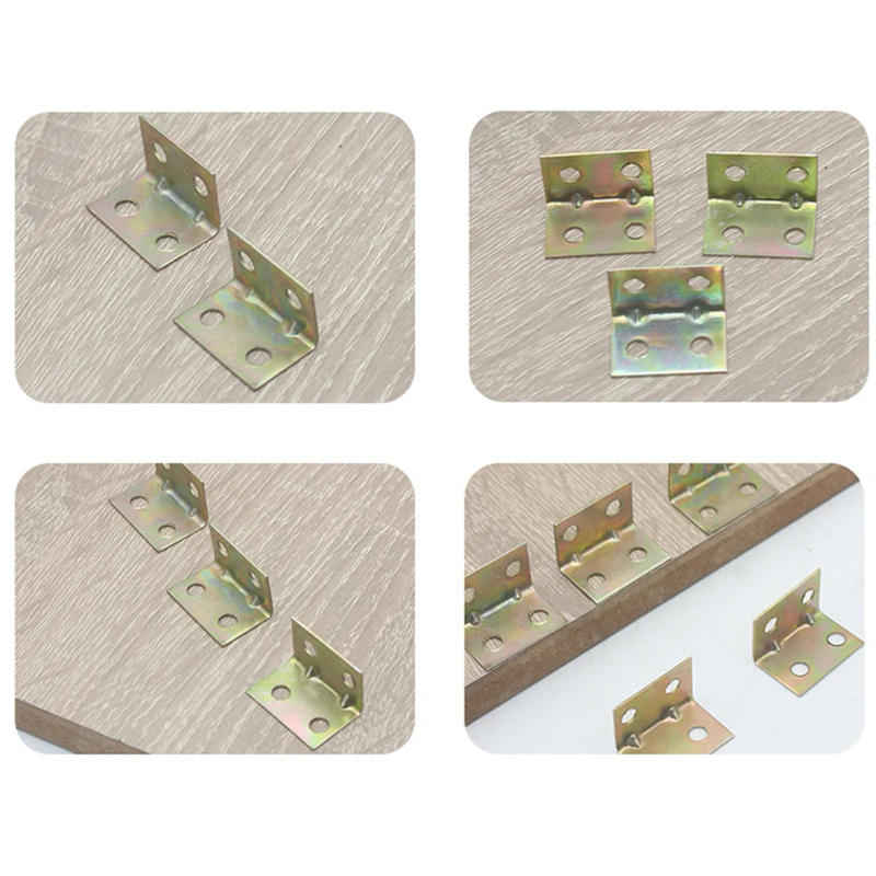 Description Picture 6 of itemCorner Brace Joint Angle Bracket Reuseable Table Fastener 4 Holes 90 Degree Furniture Corner Cover Home Table Box