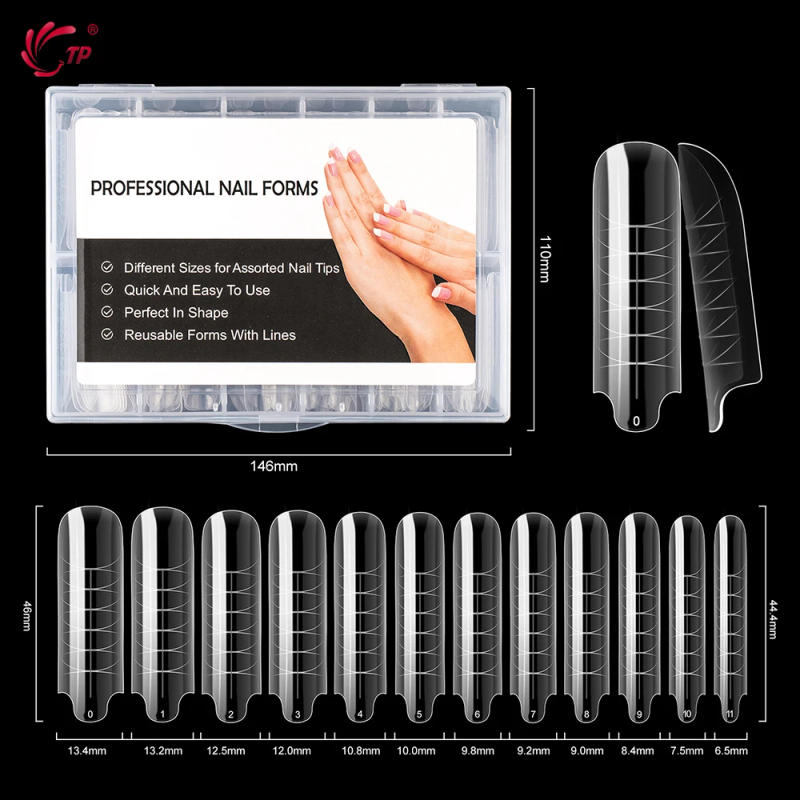 Description Picture 6 of itemTP 120Pcs Dual Form Nails Full Cover Quick Building Gel Molds Acrylic  False Nail Tips Top Forms Extension Upper Mold Nail Tools