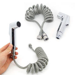 ABS press Silver Toilet Bidet Sprayer Hand Faucet Shower Head Spray Bathroom shower water hose Self Cleaning Handheld u