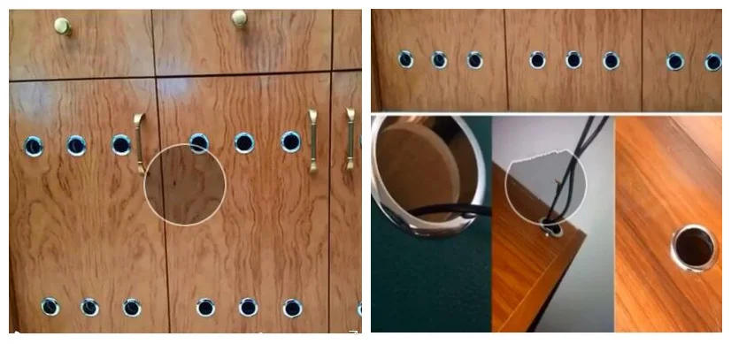 Description Picture 6 of itemComputer Desk Cable Grommets Wire Hole Cover Cabinet Vent Decorative Ring Cable Outlet Port Furniture Hardware Desk Accessories