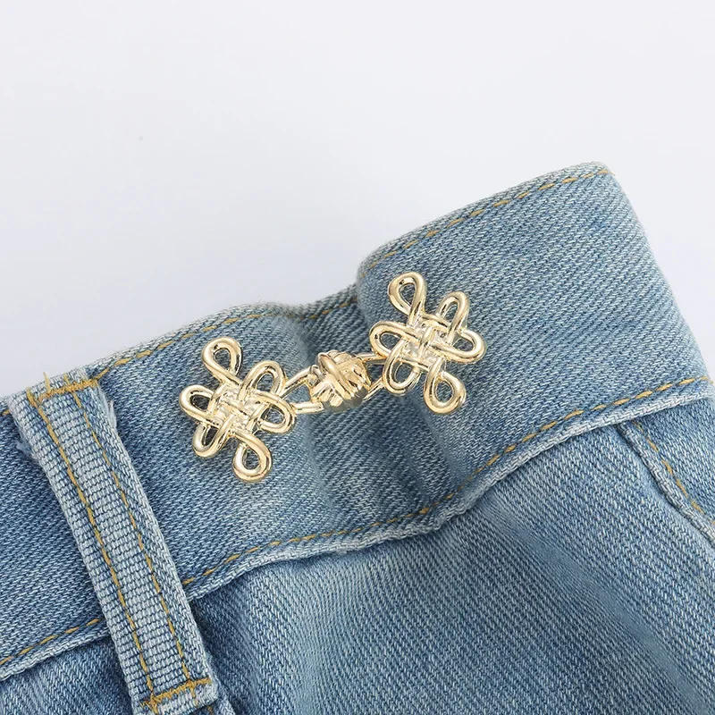 Description Picture 5 of itemAdjustable Chinese Knot Waist Button for Jeans No Sewing Required Tightener Buckle Adjuster for Pants and Skirts Decoration