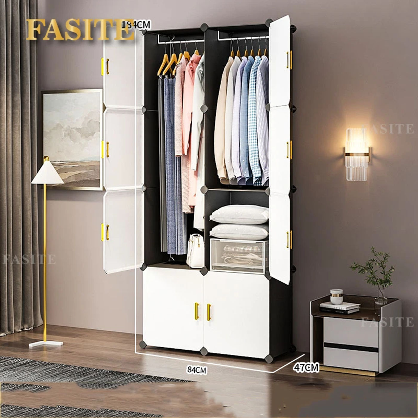 Description Picture 5 of itemDressers Storage Bedroom Headboards Wardrobe Dresser Cupboard Armario Living Room Cabinets LQ5XP
