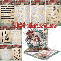 Fabulous Winter Christmas Snow Metal Cut Dies and Stamps for DIY Scrapbooking Photo Album Embossing Decorative Paper Cards