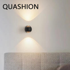Nordic Simple Rotatable Wall Lamp Metal Body Bedroom Decoration Sconce Lights LED Up Down Hotel Bedside Spot Indoor Wall Lustres