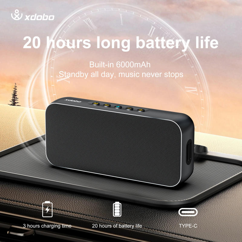 Description Picture 2 of itemPortable XDOBO Luxe 60W Wireless Deep Bass Speaker Outdoor Speakers Waterproof Subwoofer Support USB/TF/AUX/TWS BOOMBOX