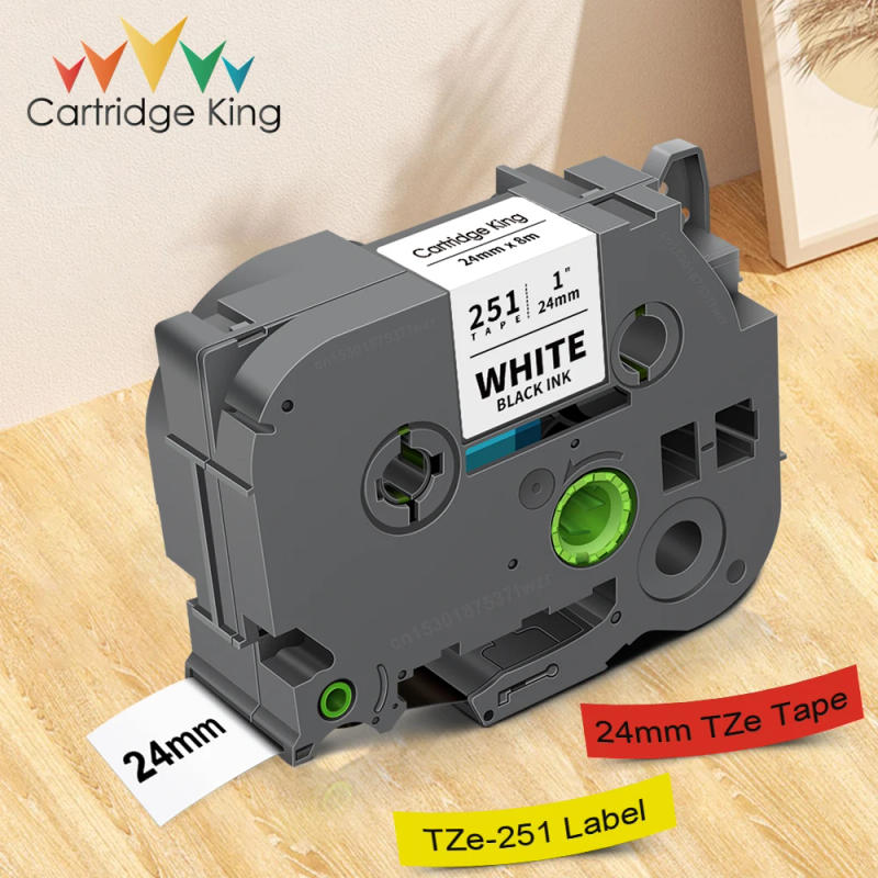 Description Picture 2 of item1PK Compatible for Brother TZe251 24mm TZe Tape Label TZe 251 151 451 551 651 751 Laminated Labels for Brother P-touch Labeler