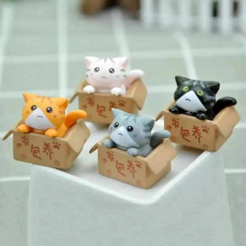 Description Picture 6 of item4pcs Mini Cat Ornament Garden Kitten Statue Gift For Kids Children Baby Room Cute Kawaii Toy Miniature Figurines Home Decoration