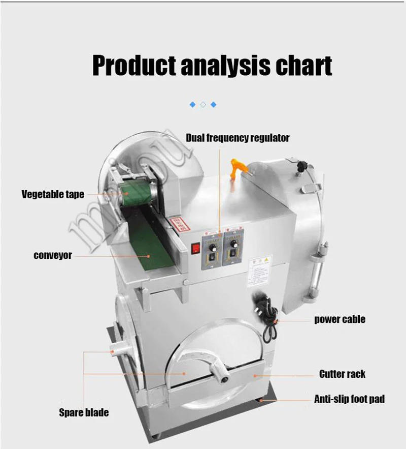 Description Picture 5 of itemAutomatic Vegetable Slicer Small Electric Multifunctional Dicing Machine 1800 Watt Shredder
