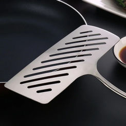 304 Stainless Steel Extra Wide Fish Spatulas Steak Shovel Fish Turner Slotted Beveled Kitchen Cooking Utensils