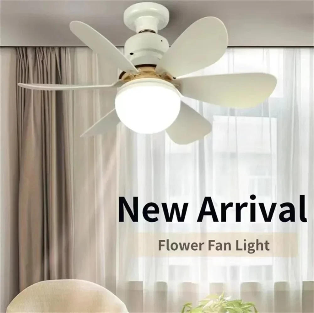 Description Picture 2 of itemModern Wind 6 ABS Blades 16 Inches LED Fan Light Bedroom Living Room Decoration Ceiling Flower Fan Light 30W/40W