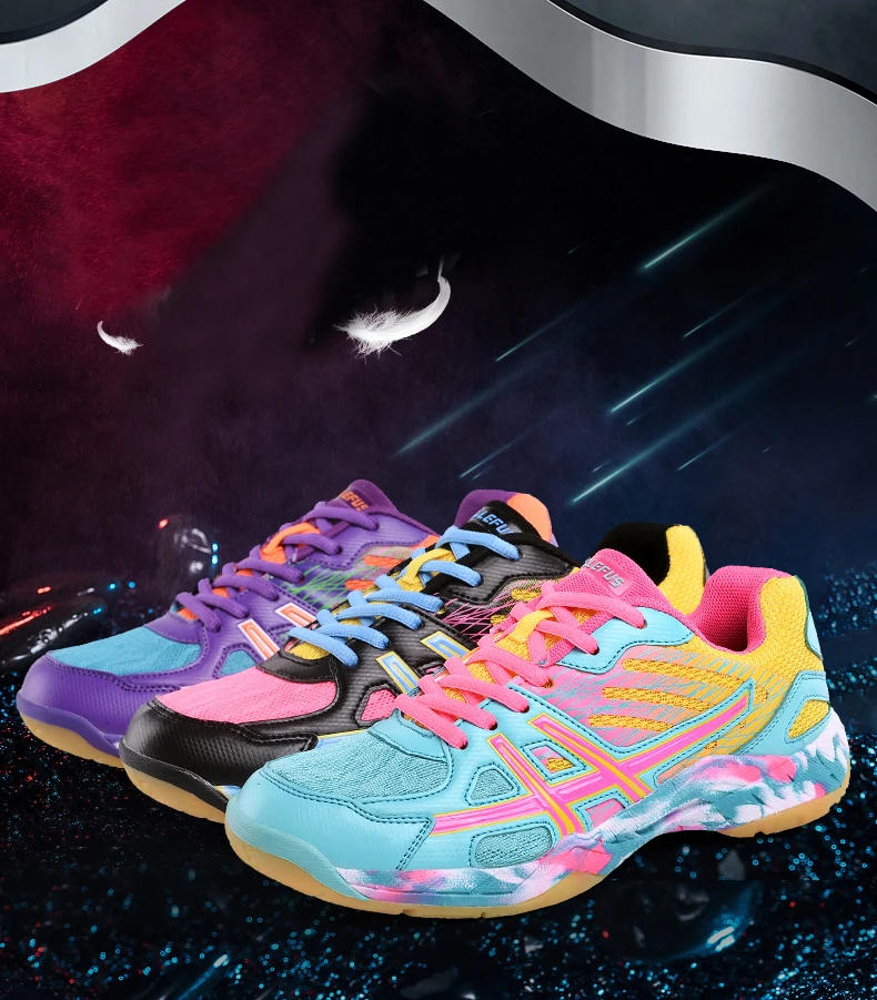 Description Picture 5 of itemSpring Summer Unisex Sneakers Men Badminton Shoes Light Black Breath Female Outdoor Sports Training Women Athletics Sports Red