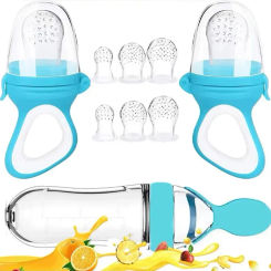 8-piece Silicone Newborn Pacifier Training Rice Spoon Squeeze Bottle Cup Baby Cereal Food Feeder Tableware Baby Tableware