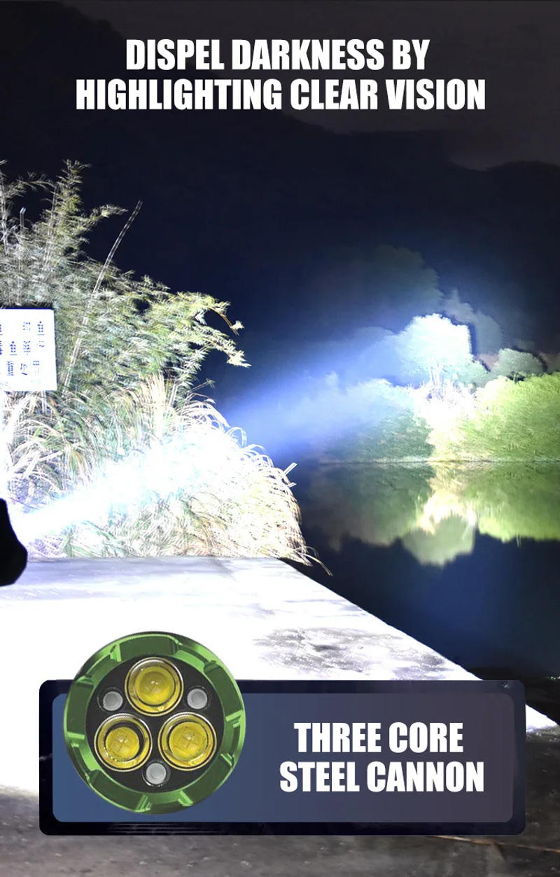 Description Picture 4 of item3LED Super Bright Flashlight Portable Mini Burst Flash Torch Rechargeable Outdoor Emergency Spotlight with Pen Clip Tail Magnet