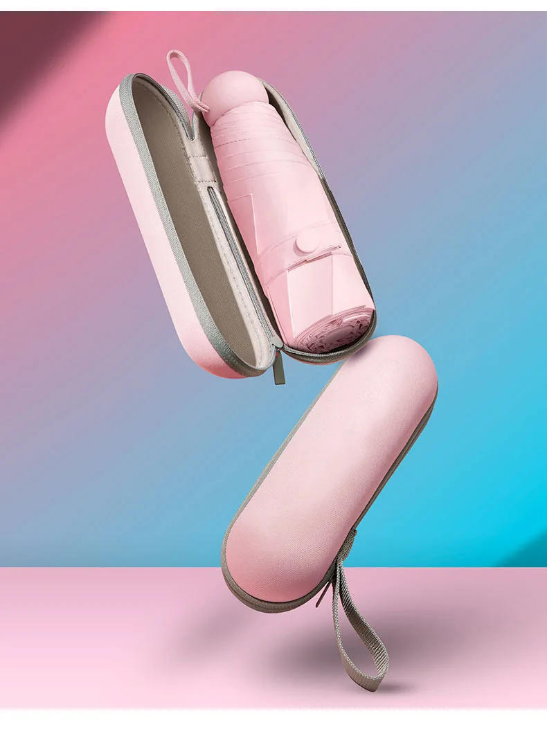 Description Picture 6 of itemMini 8-Ribs Sun Umbrella Portable Pocket Capsule Umbrella Sun Protection UV Folding Umbrella Parasol with Box