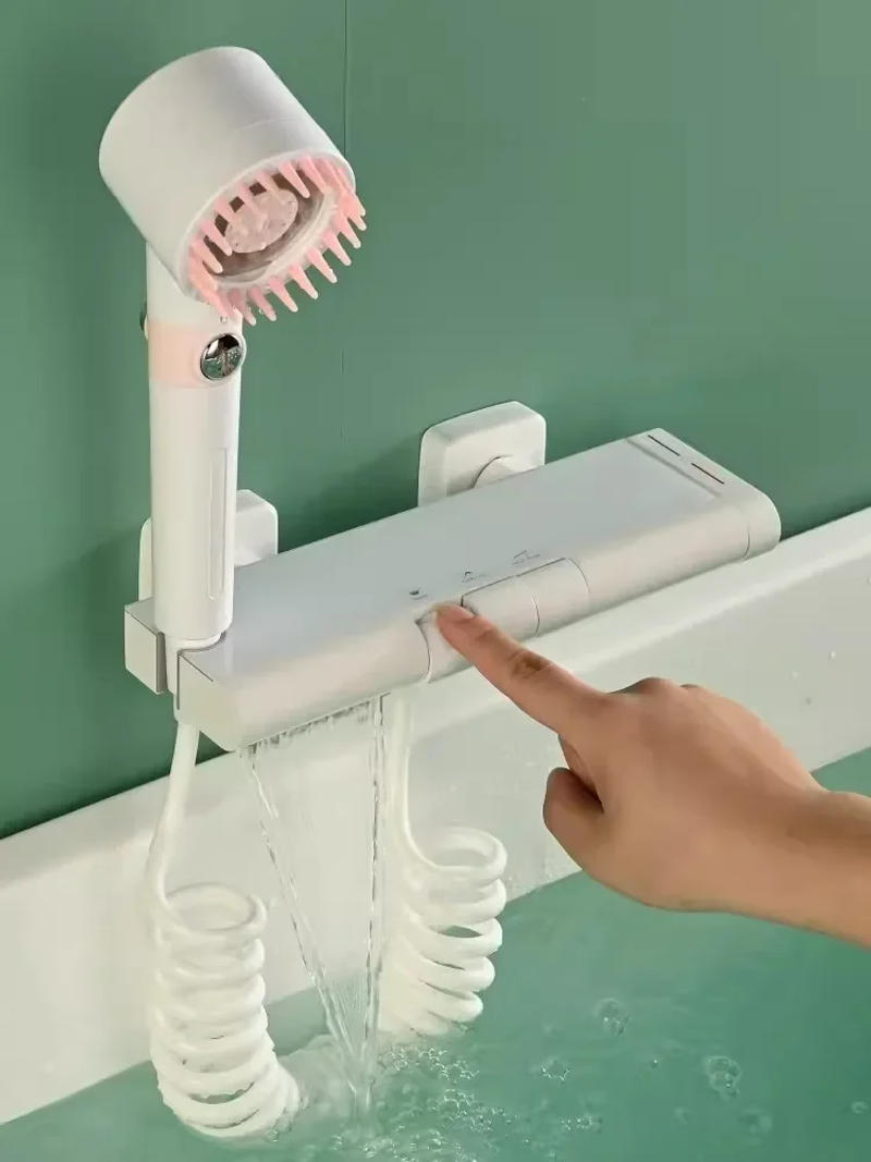 Description Picture 3 of itemBath and Shower Faucet Set Wall Mounted Thermostatic White Brass with muti function Head Set