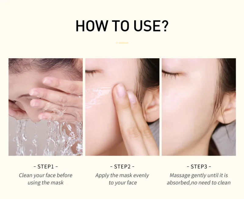 Description Picture 6 of item30pcs LAIKOU Sleeping Face Mask Moisturizing Anti-aging Creams Mask No Wash Disposable Facial Mask Skin Care for Beauty