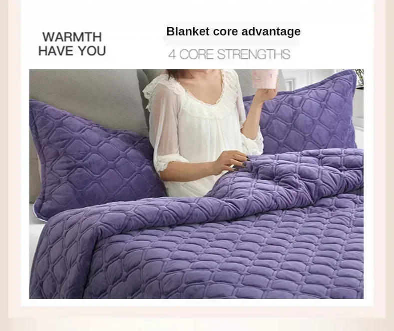 Description Picture 6 of item1PC Soft Bedspread on The Bed Plaid Stitch Blanket Microfiber Bedding Double Bedspreads for Bed Cover Mattress Topper Bed Sheets