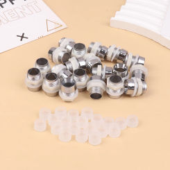 20Pcs/Pack Size 8MM Copper Light Emitting Diode LED Holder Mount Panel Display Thread Mount Holder Lamp Base Bulb Cup