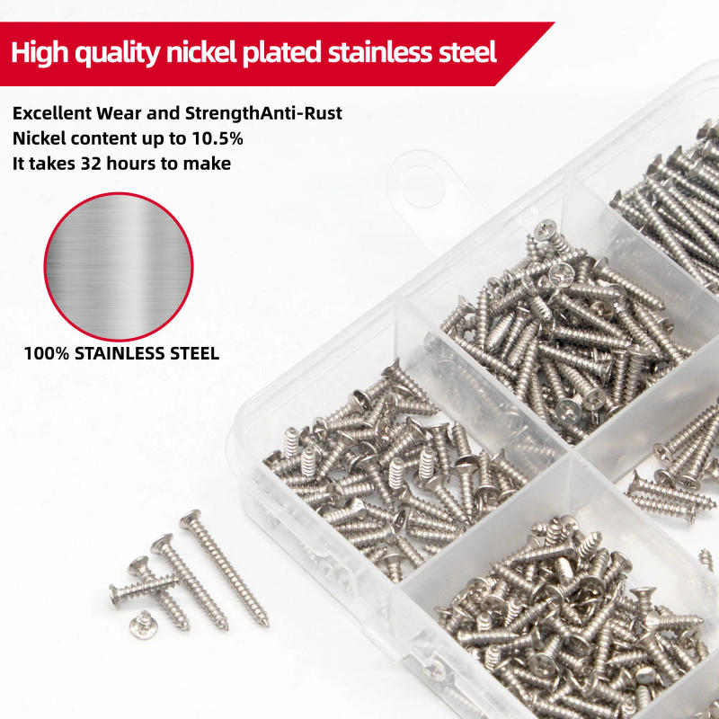 Description Picture 4 of item1070pcs Self Tapping Screw Assortment Kit M2 Wood Thread Nail Screw Sets Tapping Screw Assortment Kit Lock Nut Wood Thread Nail