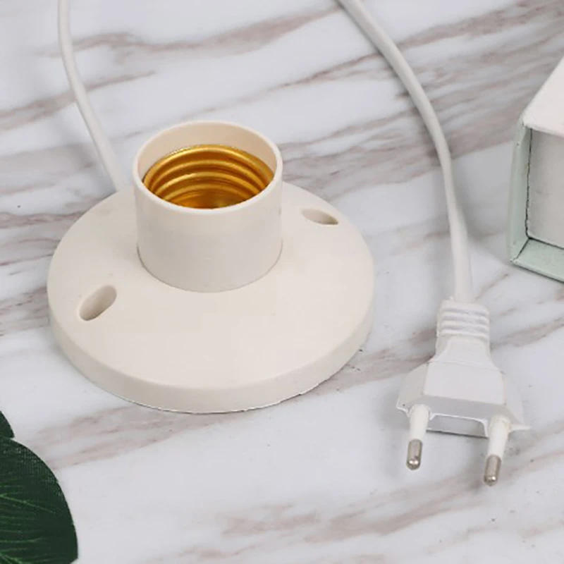 Description Picture 4 of itemE27 Bulb Plug EU LED Stand Lamp Holder Dome Socket With Cable Base For Table Light Night Stands Lampholder Accessories