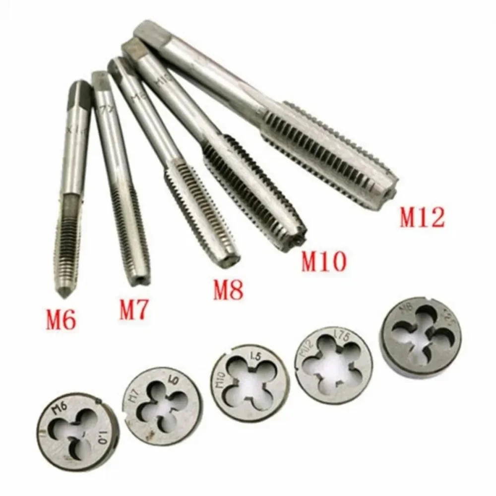Description Picture 6 of itemMultifunction Tap and Die Set 12/20Pcs M3-M12 Metric Screw Thread Plugs Hand Screw Taps Straight Taper Tapping and Thread Tools