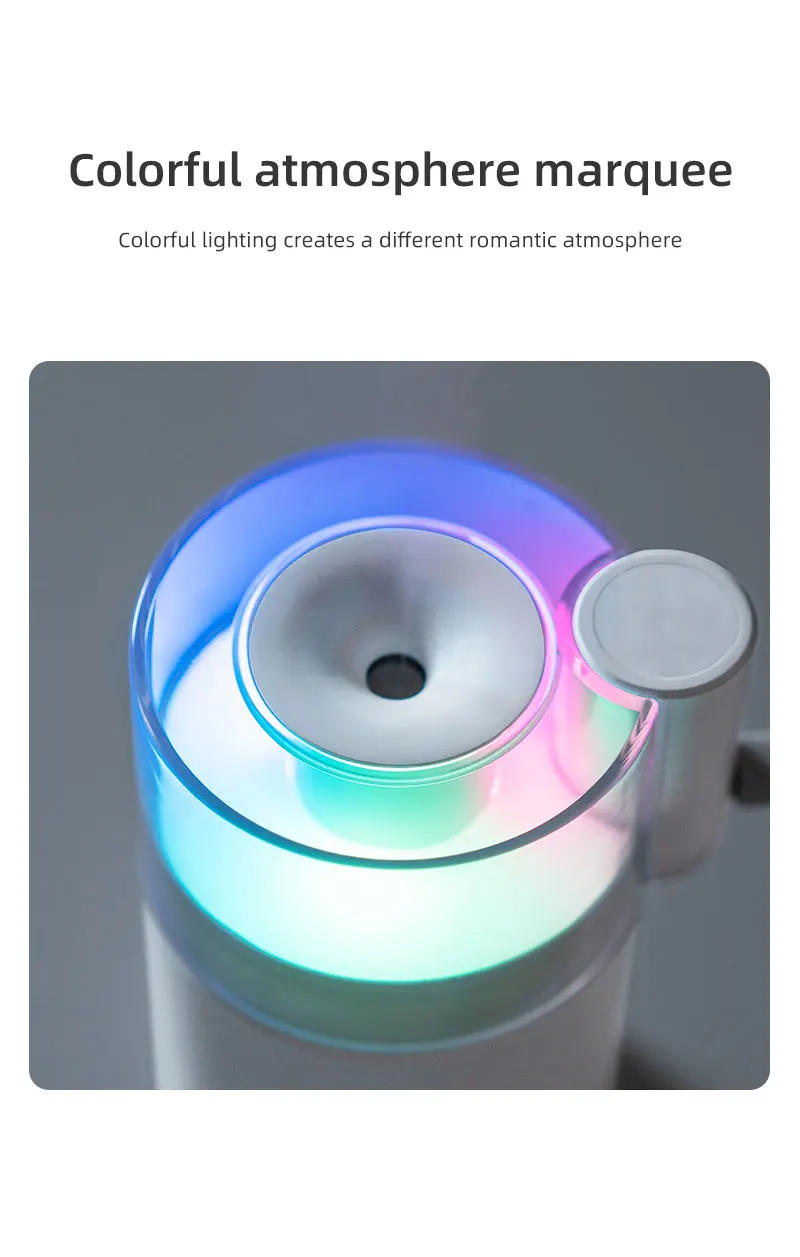 Description Picture 5 of item2025 New Mini Air Humidifier USB 180ML Aroma Diffuser Essential Oil Purifier Aromatherapy Mist Maker Color Lights For Car Home