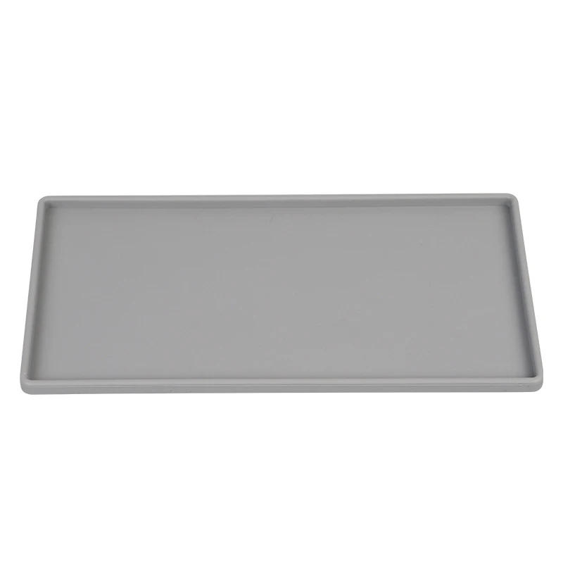 Description Picture 2 of itemSilicone Plastic Flat Tray 276mm Square Anti-slip Twistable Stand Mobile Holder Bathroom Soap Tray Coffee Tea Cutlery Holder