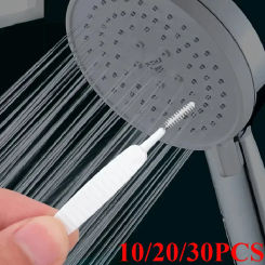 10/20/30PCS Easy-Clean Shower Nozzle Brushes Bathroom Micro Nylon Brush Nozzle Anti-blocking Cleaning Tools Bathroom Accessories