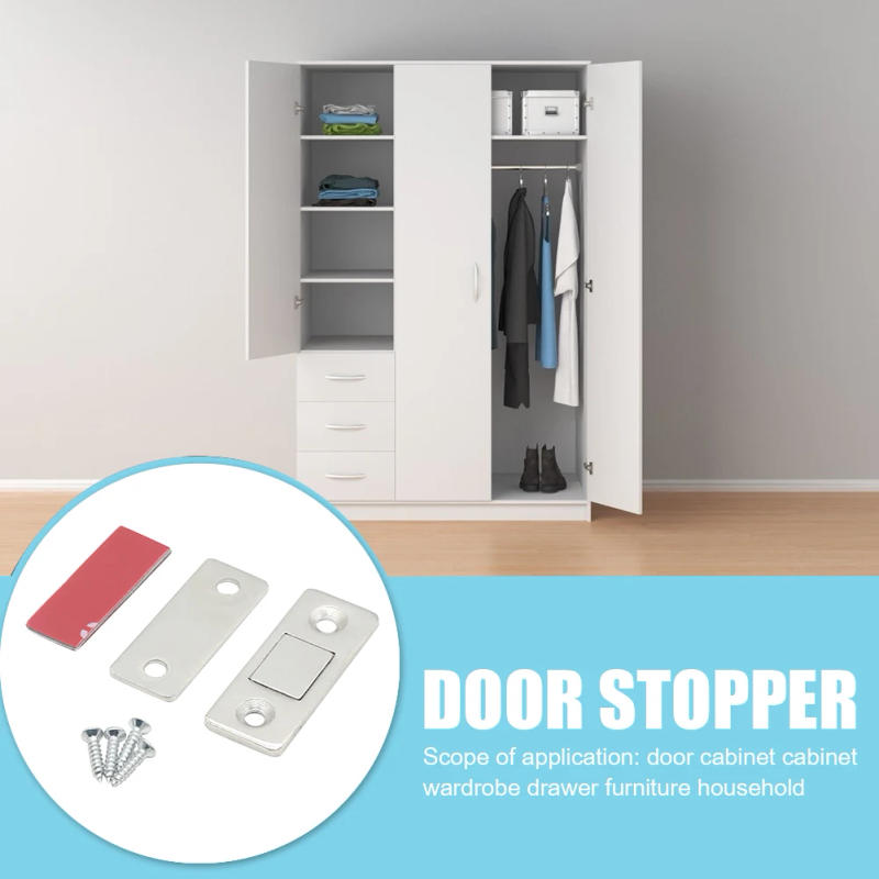 Description Picture 3 of itemMagnetic Door Catch Adhesive Cabinet Latch Drawer Magnet Catch Door Catch Closer Drawer Closures for Door Closing