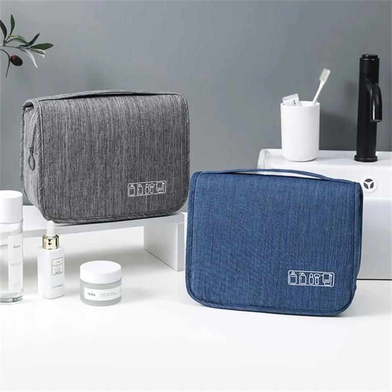 Description Picture 2 of itemPortable Toiletry Washbag with Hanging Hook Waterproof Women Bathroom Cosmetic Storage Bag Large Capacity Travel Men Makeup Case
