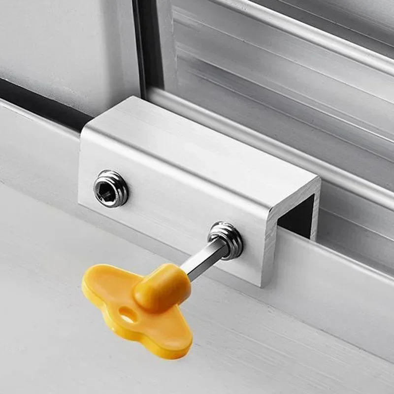 Description Picture 4 of itemAdjustable Sliding Sash Stopper Cabinet Locks Straps Doors Security Anti-theft Lock Sliding Window Limiter Kids Pet Safety Lock