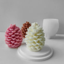3D Pinecone Silicone Mold DIY Handmade Aroma Candle Plaster Ornament Mould Christmas Decoration Candle Making Supplies