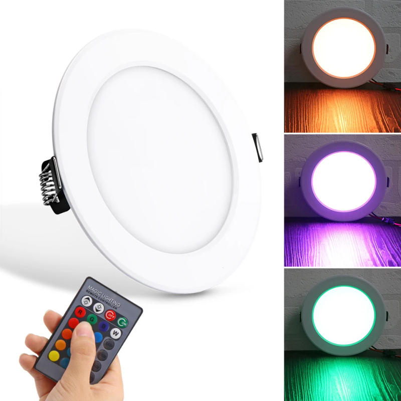 Description Picture 3 of item10W RGB Ceiling Lamp 85-265V 7Colors Change Romote Control Downlight for Indoor Lighting