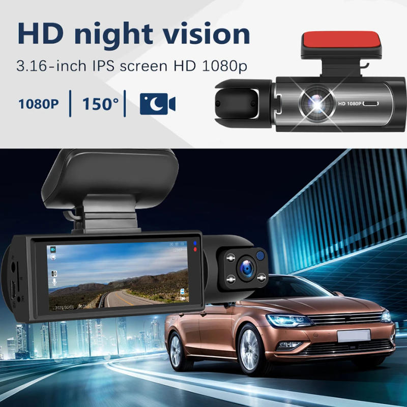 Description Picture 3 of itemDash Camera Front and Inside, 3.16 Inch Dash Cam 1080P, G Sensor FHLL HD Night Vision Loop Recording Wide Angle Car DVR