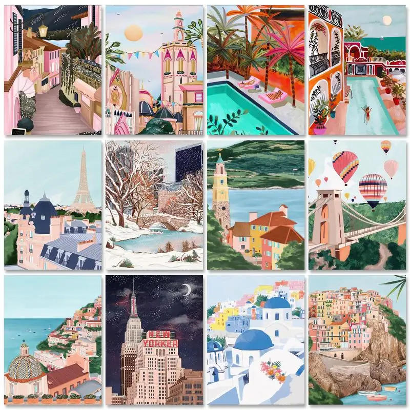 Description Picture 2 of itemGATYZTORY Classic Painting by numbers Crafts Picture Paint Scenery Painting numbers Home decoration Unique gift