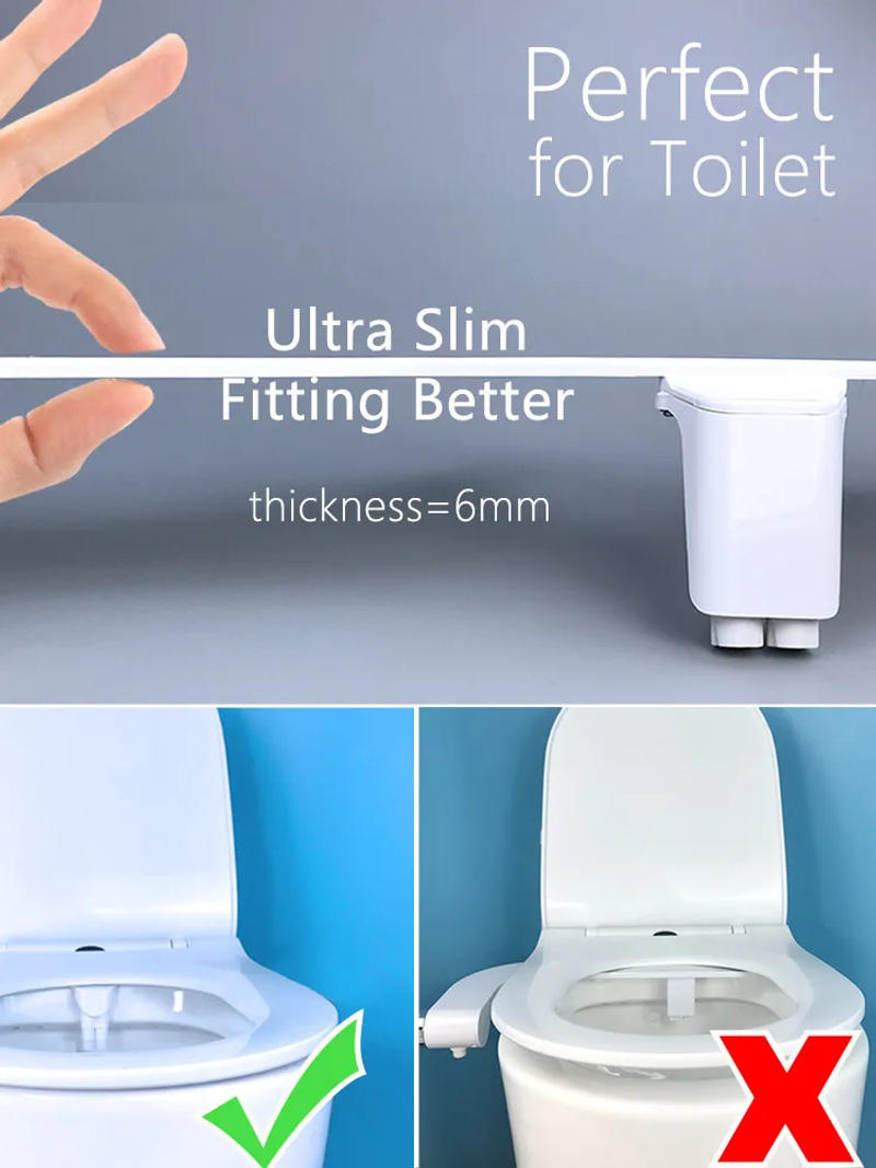 Description Picture 5 of itemBidet GUARDGETS Toilet Bidet Attachment For Toilets Seat Japanese Cover Non Electric Slim Shattaf Badette