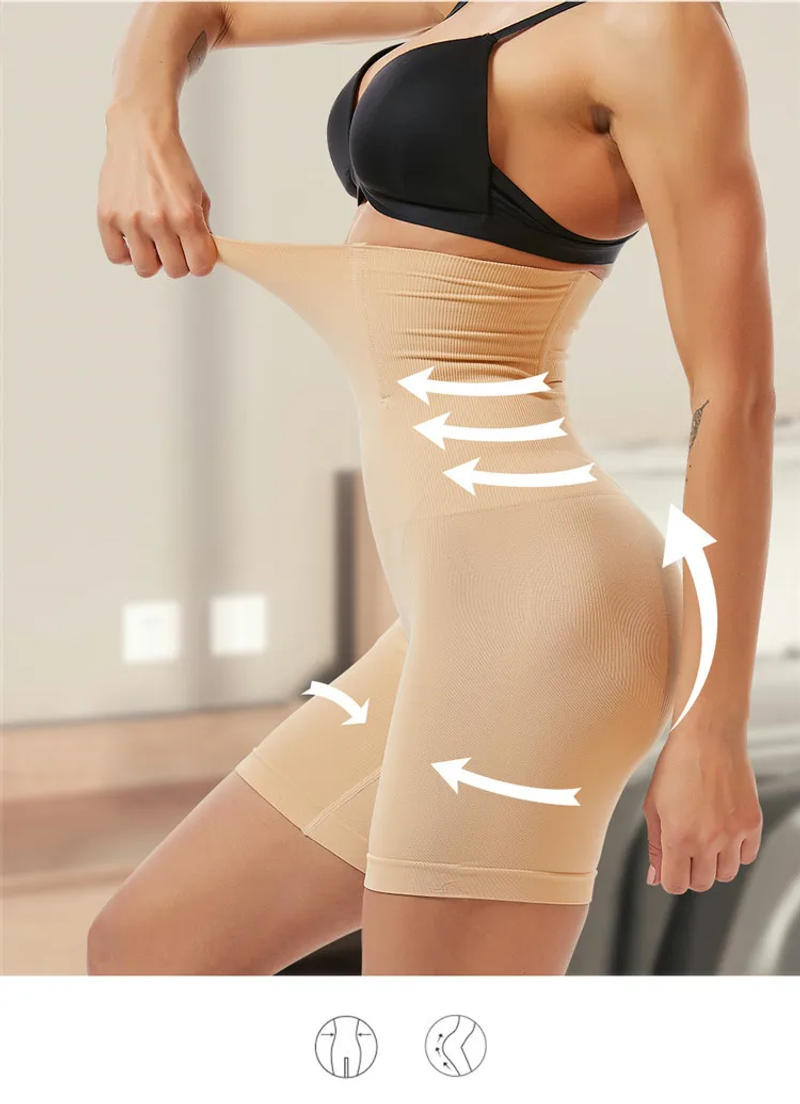 Description Picture 4 of itemShapewear for Women High Waist Trainer Panties Slimming Sheath Tummy Control Hip Butt Lifter Shorts Ladies Mid Thigh Body Shaper