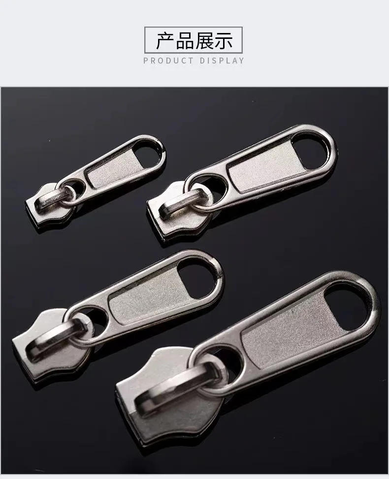 Description Picture 6 of item10PCS Non-lock Thick Metal Zipper Sliders Zipper Accessories Zinc Alloy Zipper Sliders for Nylon Zipper 3# 5# 8# 10#