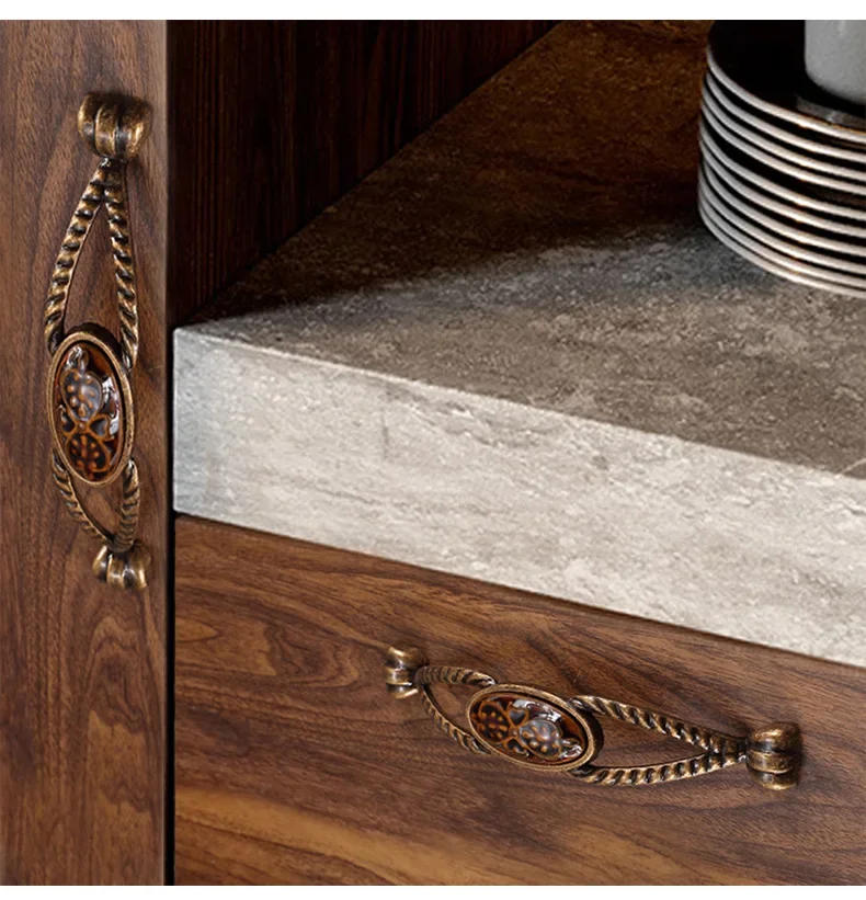 Description Picture 6 of itemAntique Bronze Ceramic Cabinet Handles Vintage Drawer Knobs Wardrobe Door Handles European Furniture Handle Hardware