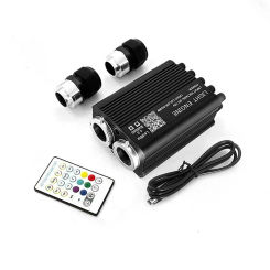 Dual heads 26W Twinkle Meteor Starlight Headliner Light Fiber Optical RGBW Light Source Sound Activated APP/Remote Control