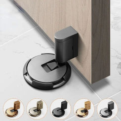 Heavy Duty Mechanical Door Stopper New Zinc Alloy Non-punch Door Suction Adjustable Hardware Door Holder Door