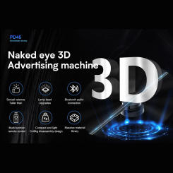 PD45 3D Holographic Projector Wall Mounted Advertising Lights HD Naked LED Fan Screen Rotating Three-Dimensional Virtual Display